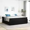 Image de Cadre De Lit Noir 200 X 200 Cm Tissu Vidaxl