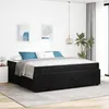 Image de vidaXL Cadre de lit avec matelas Noir 200 x 200 cm tissu 3398440