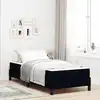 Image de Lit À Ressorts Avec Matelas Noir 80 X 200 Cm Tissu Vidaxl