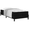 Image de Vidaxl lit à ressorts avec matelas noir 80 x 200 cm tissu
