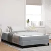 Image de vidaXL Lit à ressorts avec matelas Gris clair 120 x 200 cm tissu 3398479