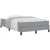 Image de Vidaxl lit à ressorts avec matelas gris clair 120 x 200 cm tissu