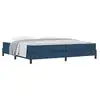 Image de Vidaxl lit à ressorts avec matelas bleu 200 x 200 cm tissu
