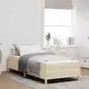 Image de Lit À Ressorts Avec Matelas Crème 90 X 190 Cm Tissu Vidaxl