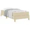 Image de Vidaxl lit à ressorts avec matelas crème 90 x 190 cm tissu