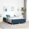 Image de Lit À Ressorts Avec Matelas Bleu 140 X 190 Cm Tissu Vidaxl
