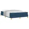 Image de Vidaxl lit à ressorts avec matelas bleu 140 x 200 cm tissu