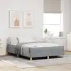 Image de Lit À Ressorts Avec Matelas Gris Clair 160 X 200 Cm Tissu Vidaxl