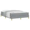 Image de Vidaxl lit à ressorts avec matelas gris clair 160 x 200 cm tissu