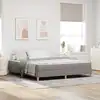 Image de Lit À Ressorts Avec Matelas Taupe 180 X 200 Cm Tissu Vidaxl