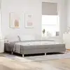 Image de Lit À Ressorts Avec Matelas Taupe 200 X 200 Cm Tissu Vidaxl