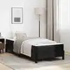 Image de Cadre De Lit Avec Matelas Noir 90 X 190 Cm Tissu Vidaxl