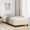 Image de Cadre De Lit Avec Matelas Crème 100 X 200 Cm Tissu Vidaxl