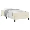 Image de Vidaxl cadre de lit avec matelas crème 100 x 200 cm tissu