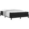 Image de Vidaxl cadre de lit avec matelas noir 140 x 190 cm tissu