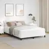 Image de Cadre De Lit Avec Matelas Blanc Pur 140 X 190 Cm Tissu Vidaxl