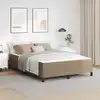 Image de Cadre De Lit Avec Matelas Cappuccino 140 X 190 Cm Tissu Vidaxl