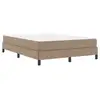 Image de Vidaxl cadre de lit avec matelas cappuccino 140 x 190 cm tissu