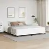 Image de Cadre De Lit Avec Matelas Blanc Pur 200 X 200 Cm Tissu Vidaxl