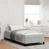 Image de Lit À Ressorts Avec Matelas Gris Clair 90 X 200 Cm Tissu Vidaxl