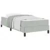 Image de Vidaxl lit à ressorts avec matelas gris clair 90 x 200 cm tissu
