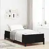 Image de Lit À Ressorts Avec Matelas Noir 100 X 200 Cm Tissu Vidaxl