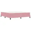 Image de Vidaxl lit à ressorts avec matelas rose 180 x 200 cm tissu