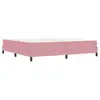Image de Vidaxl lit à ressorts avec matelas rose 200 x 200 cm tissu