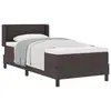 Image de Vidaxl lit à ressorts avec tête de lit marron foncé 190 x 90 cm tissu