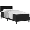 Image de Vidaxl lit à ressorts avec tête de lit noir 200 x 80 cm tissu