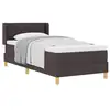 Image de Vidaxl lit à ressorts avec matelas marron foncé 200 x 90 cm tissu