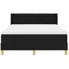 Image de Vidaxl lit à ressorts avec matelas noir 200 x 140 cm tissu