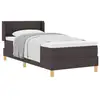 Image de Vidaxl lit à ressorts avec matelas marron foncé 200 x 90 cm tissu