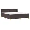 Image de Vidaxl lit à ressorts avec matelas marron foncé 200 x 180 cm tissu