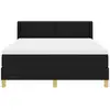 Image de Vidaxl lit à ressorts avec matelas noir 200 x 160 cm tissu