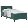Image de Vidaxl lit à ressorts avec matelas vert foncé 190 x 90 cm polyester