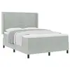 Image de Vidaxl lit à ressorts avec matelas gris clair 140 x 190 cm velours