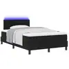 Image de Vidaxl lit à ressorts avec matelas noir 120 x 190 cm tissu