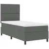 Image de Vidaxl lit à ressorts avec matelas gris foncé 90 x 190 cm tissu