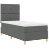 Image de Vidaxl lit à ressorts avec matelas gris foncé 80 x 200 cm tissu