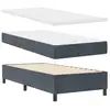 Image de Vidaxl lit à ressorts avec matelas gris foncé 90 x 190 cm velours