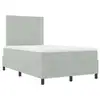 Image de Vidaxl lit à ressorts avec matelas gris clair 120 x 190 cm velours
