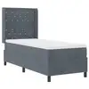 Image de Vidaxl lit à ressorts avec matelas gris foncé 80 x 200 cm velours