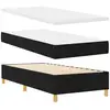 Image de Vidaxl lit à ressorts avec matelas noir 80 x 200 cm tissu