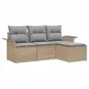 Image de Vidaxl ensemble de canapé de jardin 4 pcs beige poly rotin
