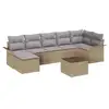 Image de Vidaxl ensemble de canapé de jardin 8 pcs beige poly rotin