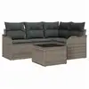 Image de Vidaxl ensemble de canapé de jardin avec stockage 5 pcs noir polyrotin
