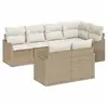 Image de Vidaxl ensemble de canapé de jardin 7 pcs beige poly rotin
