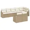 Image de Vidaxl ensemble de canapé de jardin 8 pcs beige et blanc polyrotin
