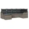 Image de Vidaxl ensemble de canapé de jardin avec coussin 6 pcs gris poly rotin